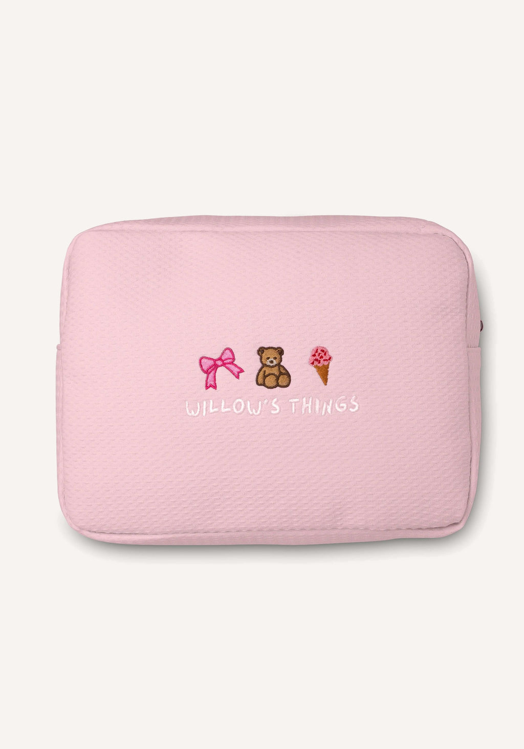 large waffle bag - pink