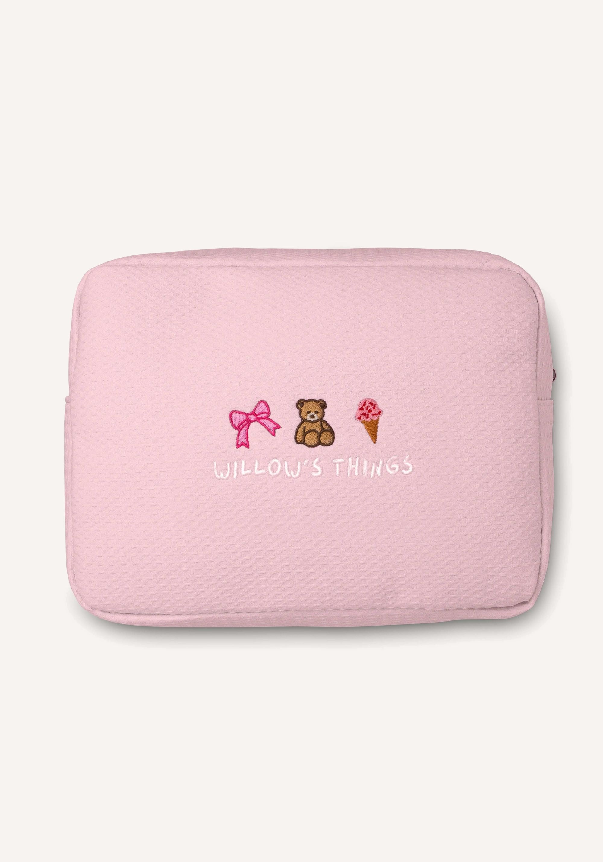 large waffle bag - pink