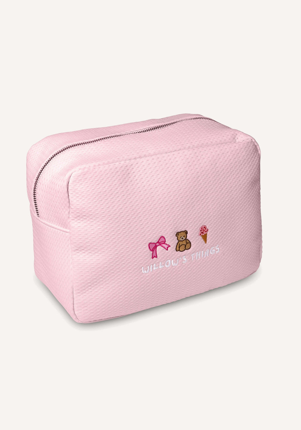 large waffle bag - pink