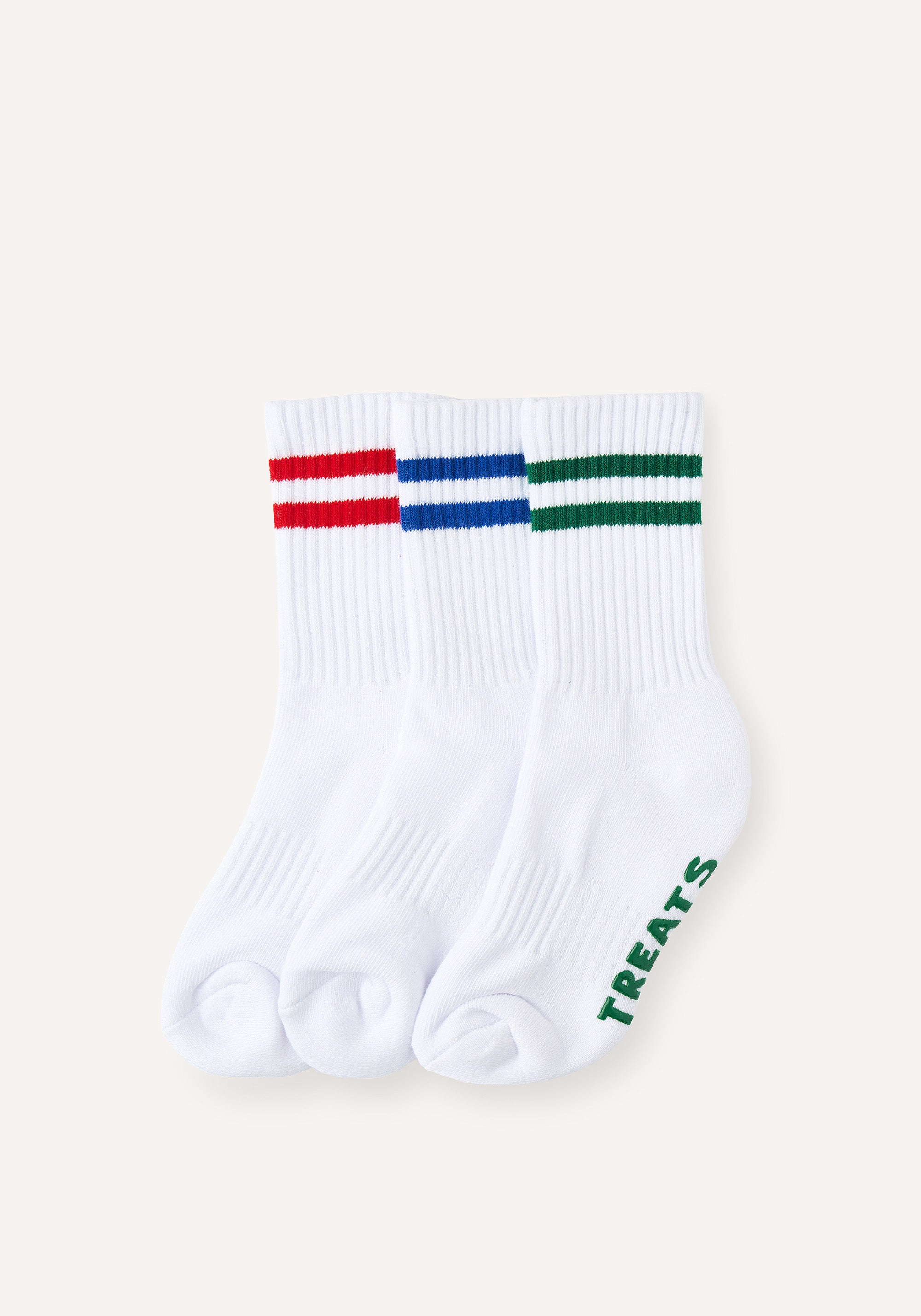 treats racer socks - white