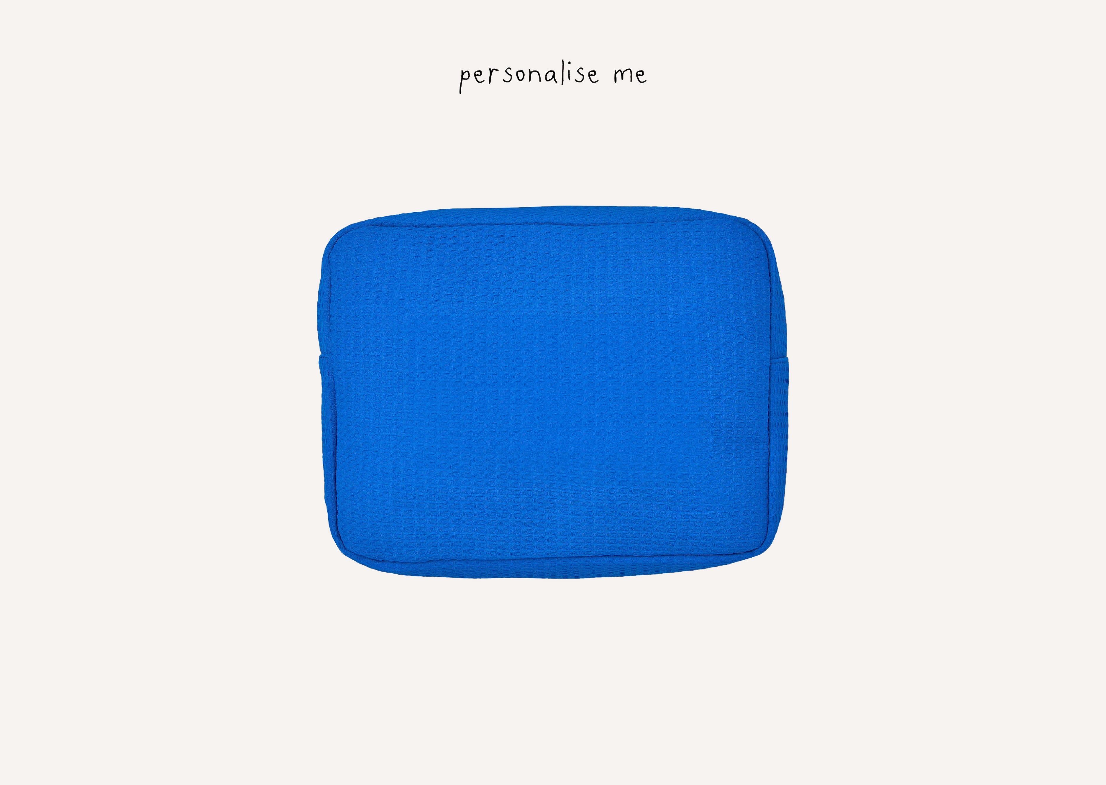 large waffle bag  - cobalt