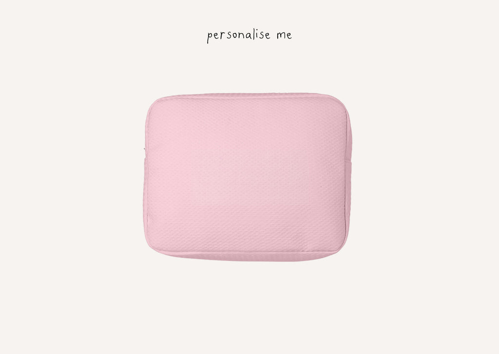 large waffle bag - pink