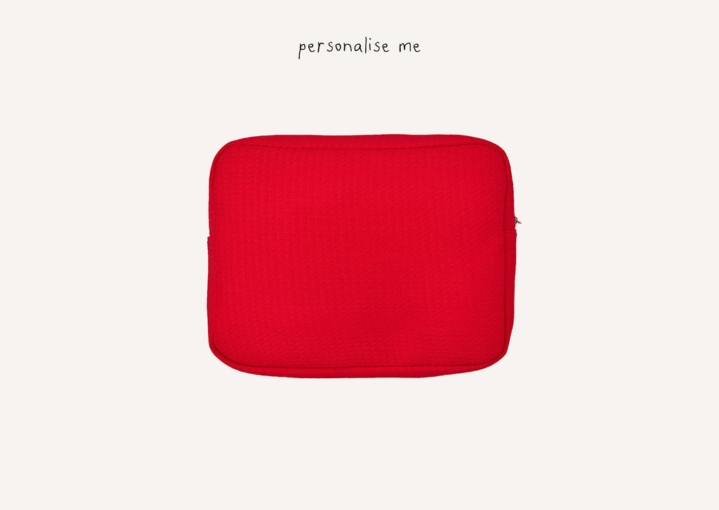 large waffle bag - red
