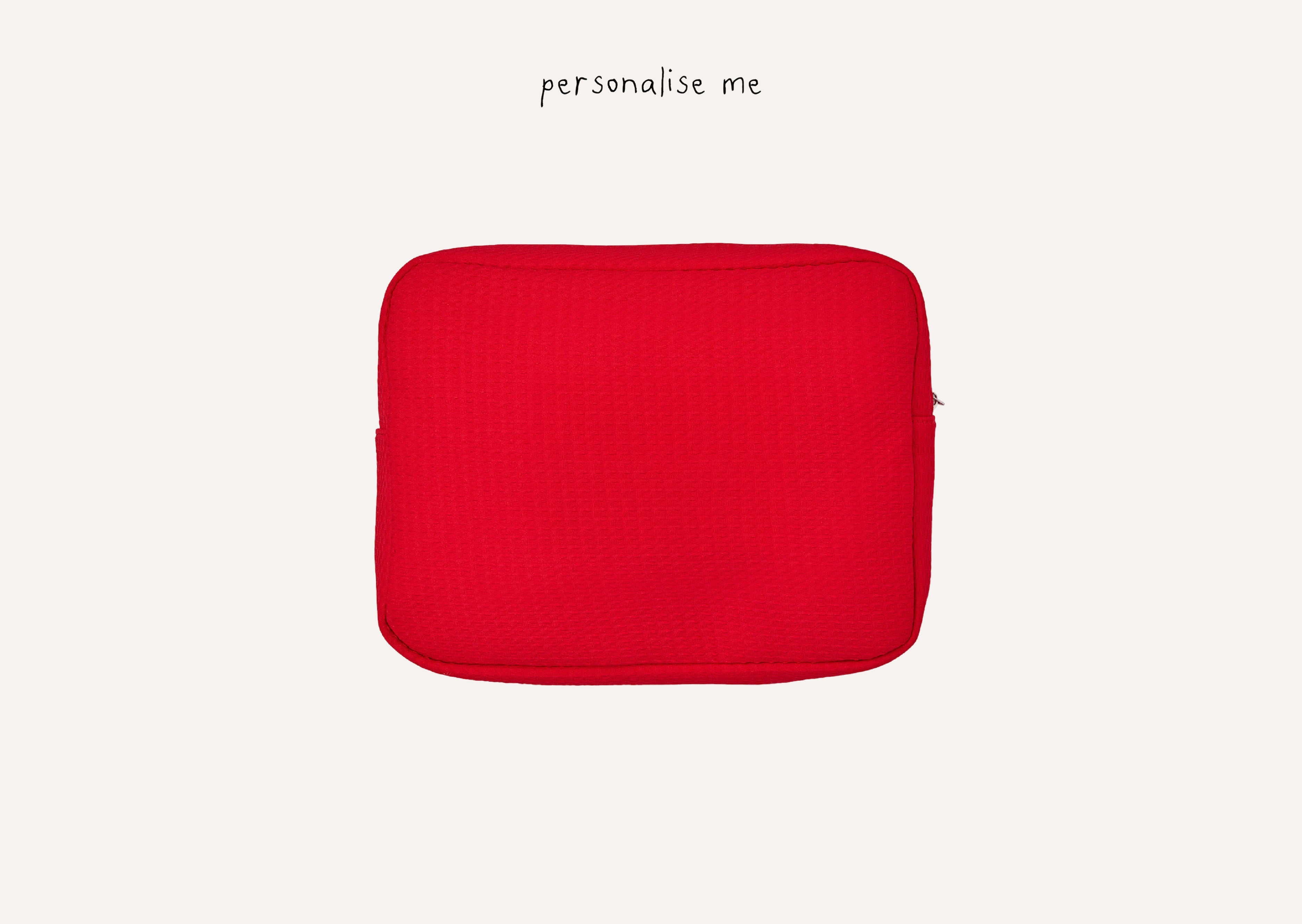 large waffle bag - red