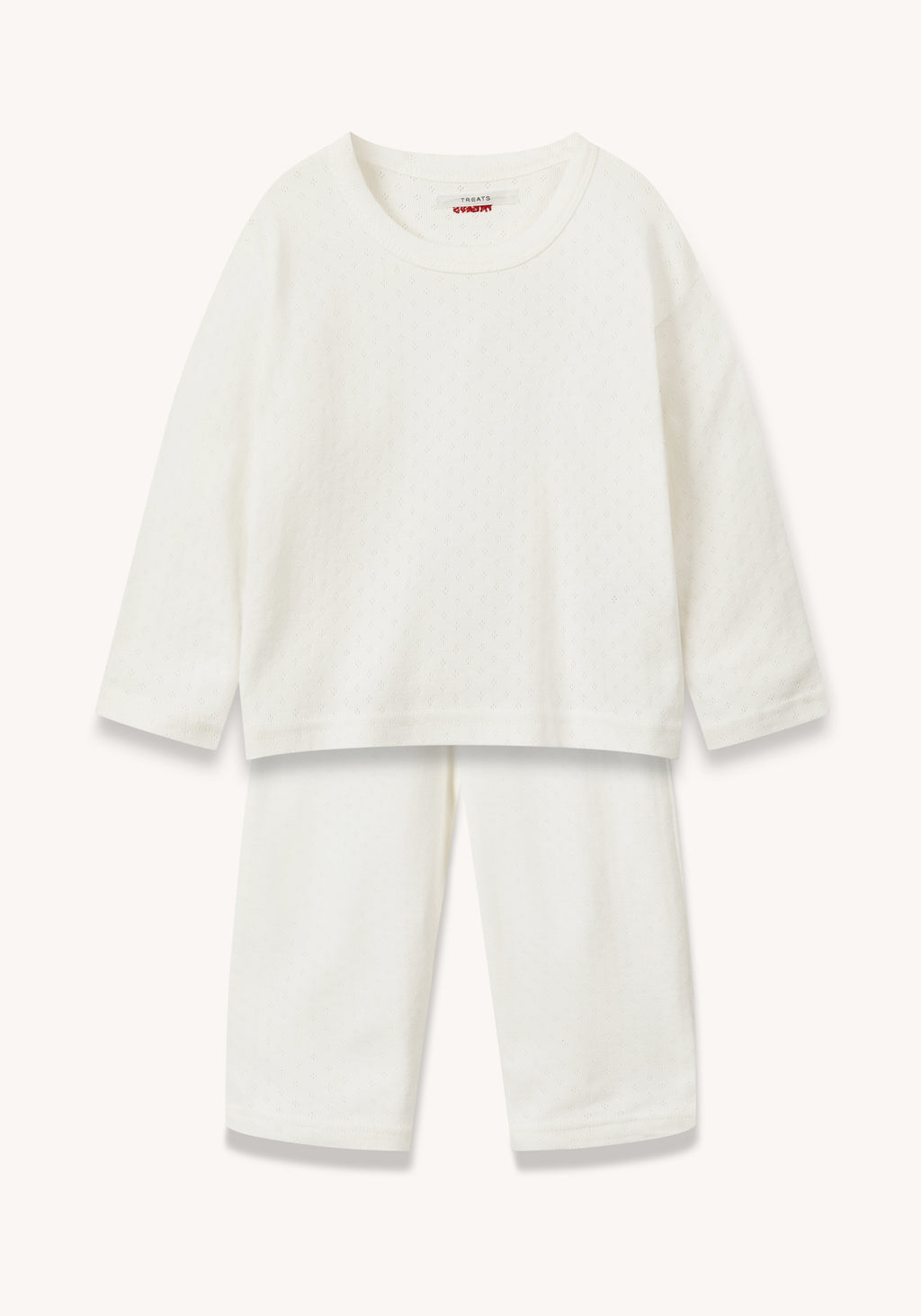 pointelle pyjamas - white