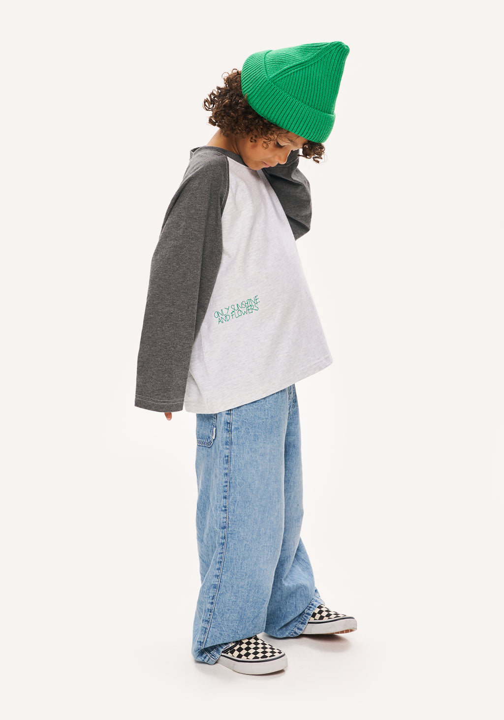 stitch raglan tee - grey