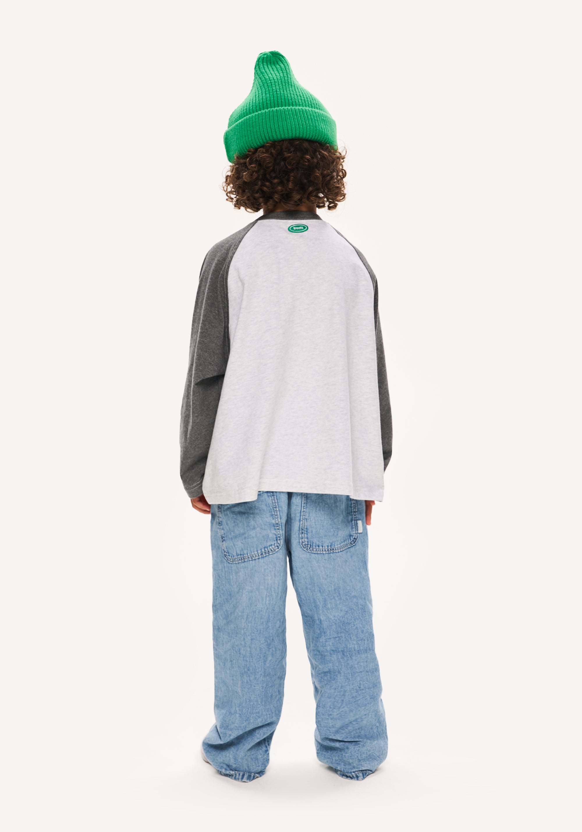 stitch raglan tee - grey