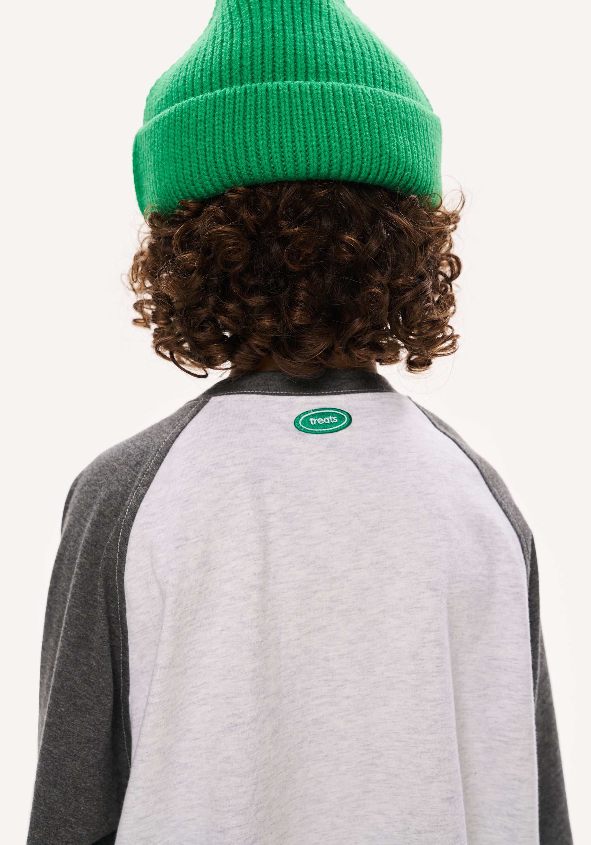 stitch raglan tee - grey