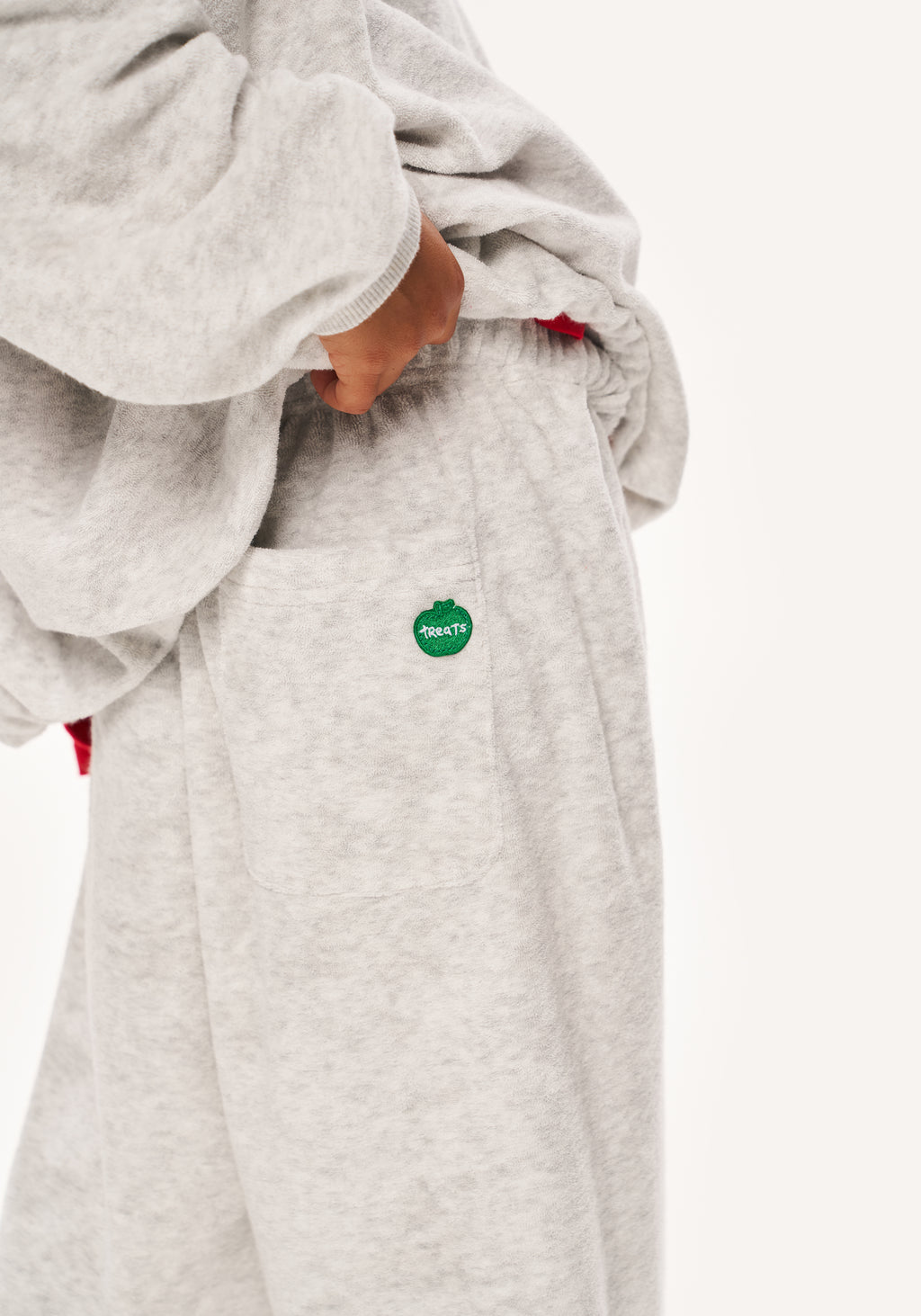 cozy terry towelling set - grey