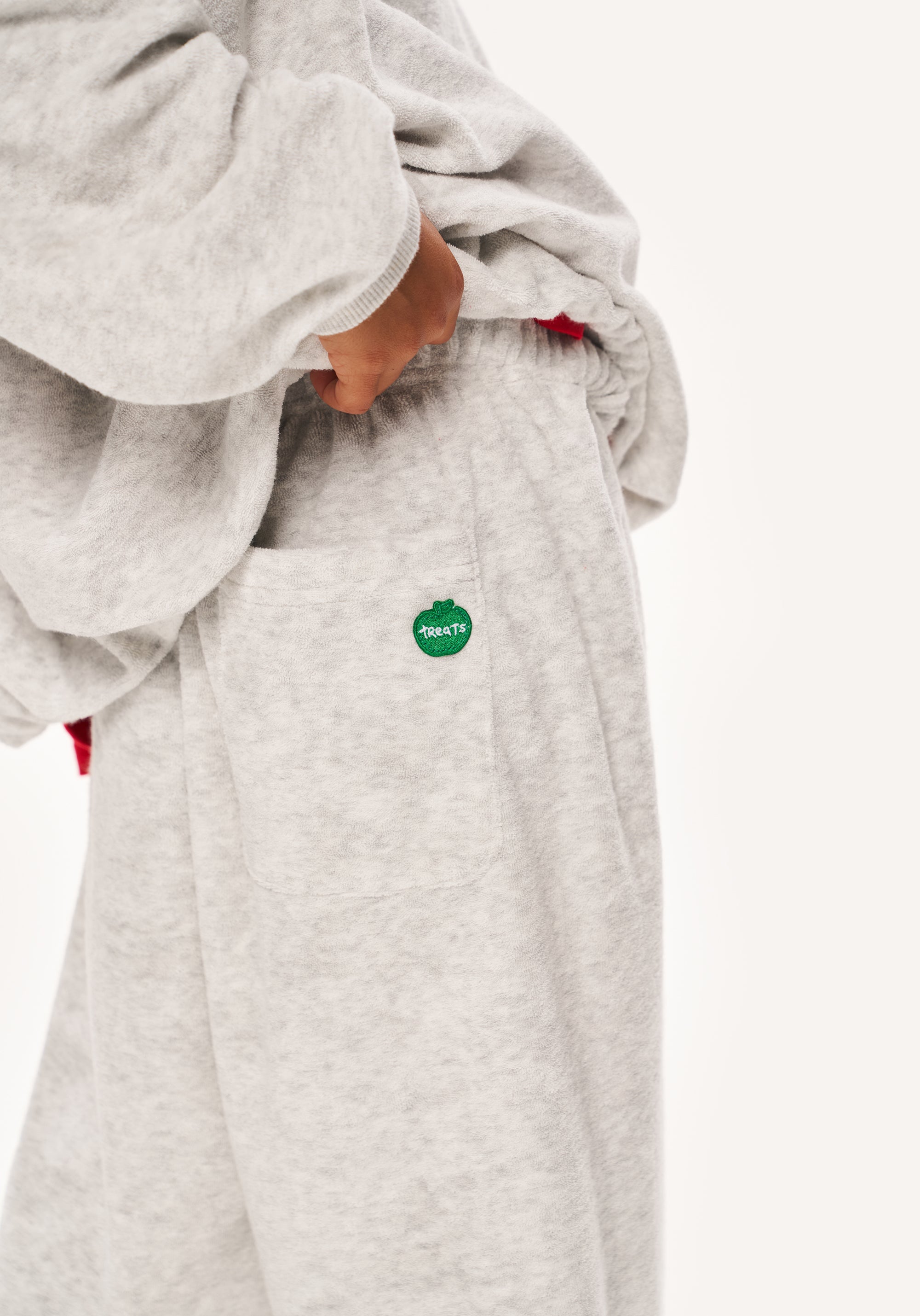 cozy terry towelling set - grey