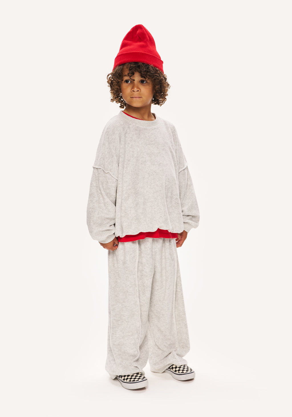 cozy terry towelling set - grey