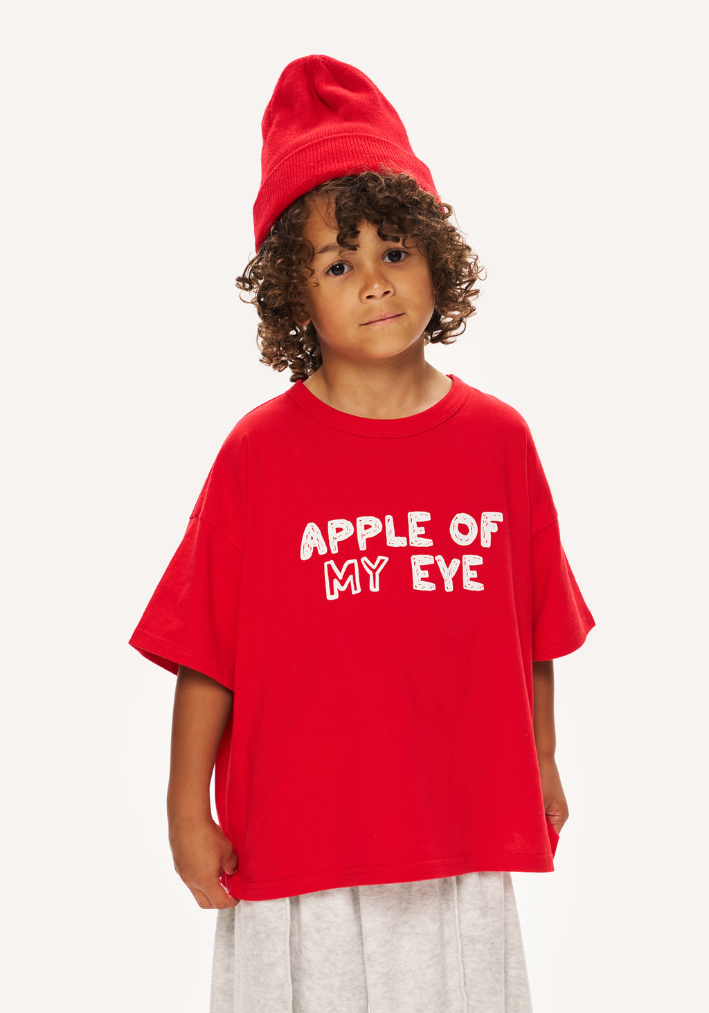 apple tee - red