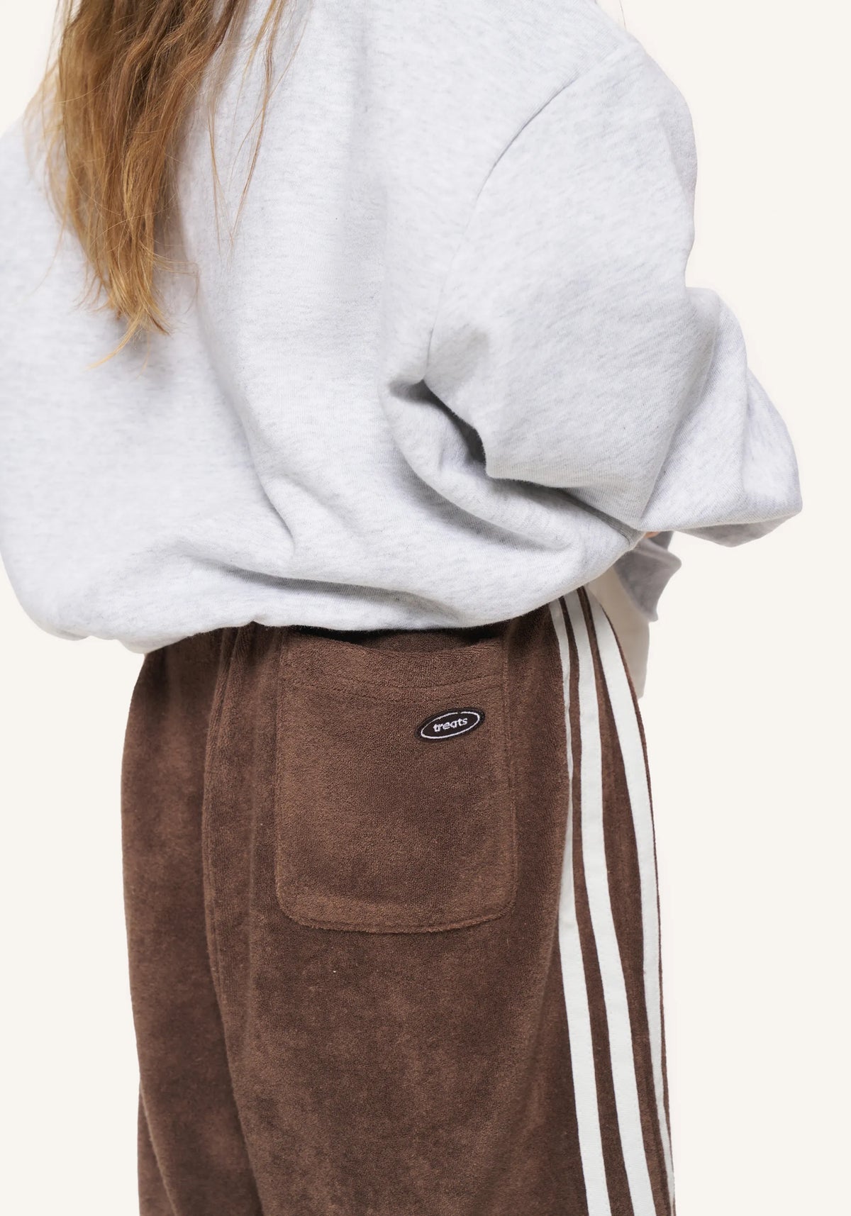 crash terry pant - brown