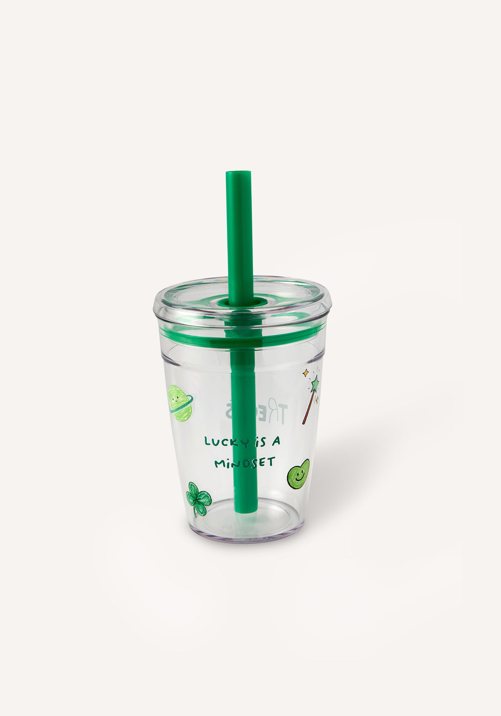 straw tumbler - green