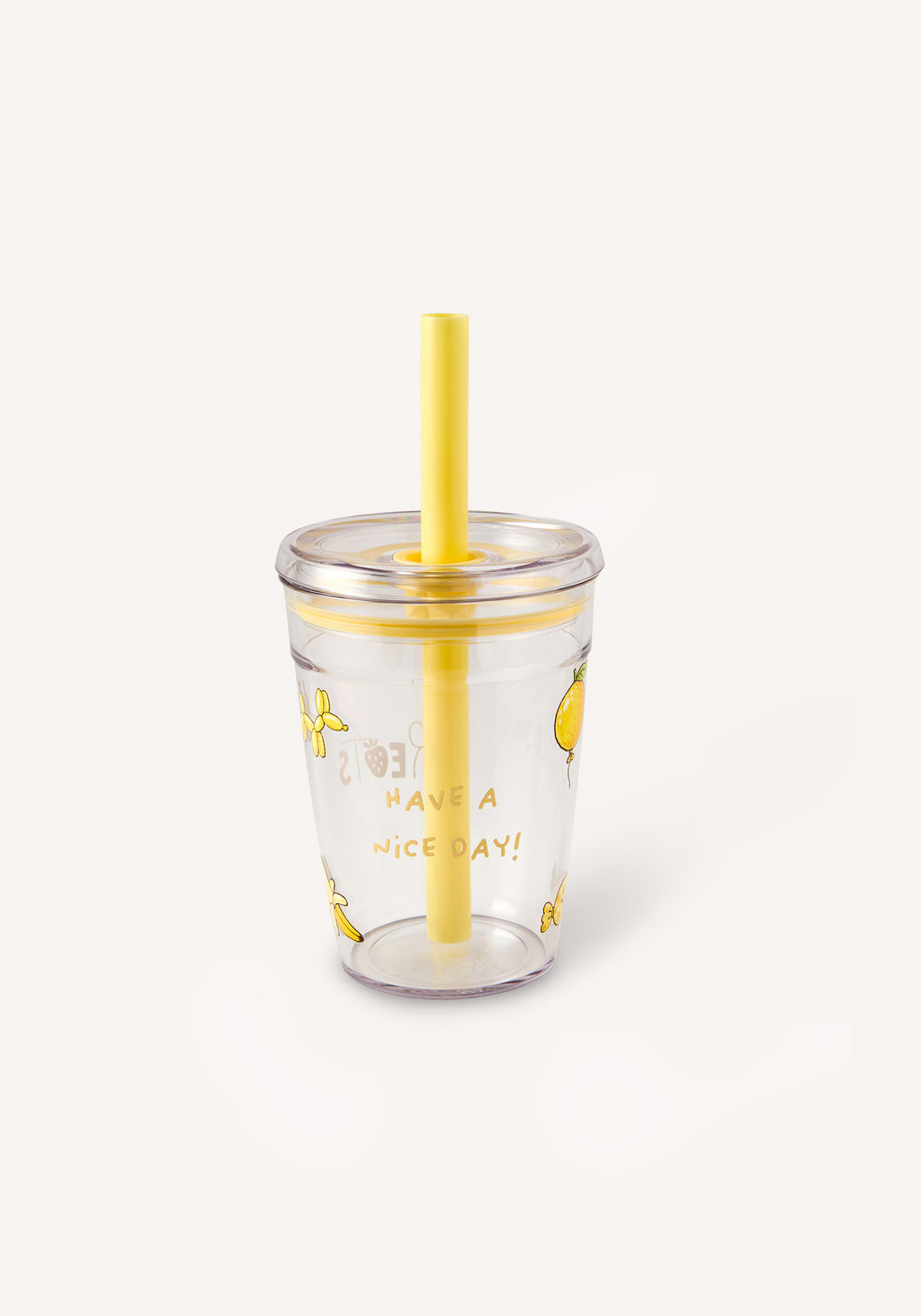 straw tumbler - yellow
