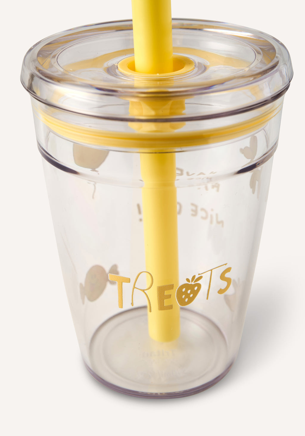 straw tumbler - yellow