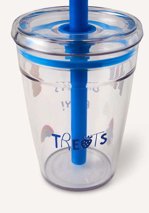 straw tumbler - blue
