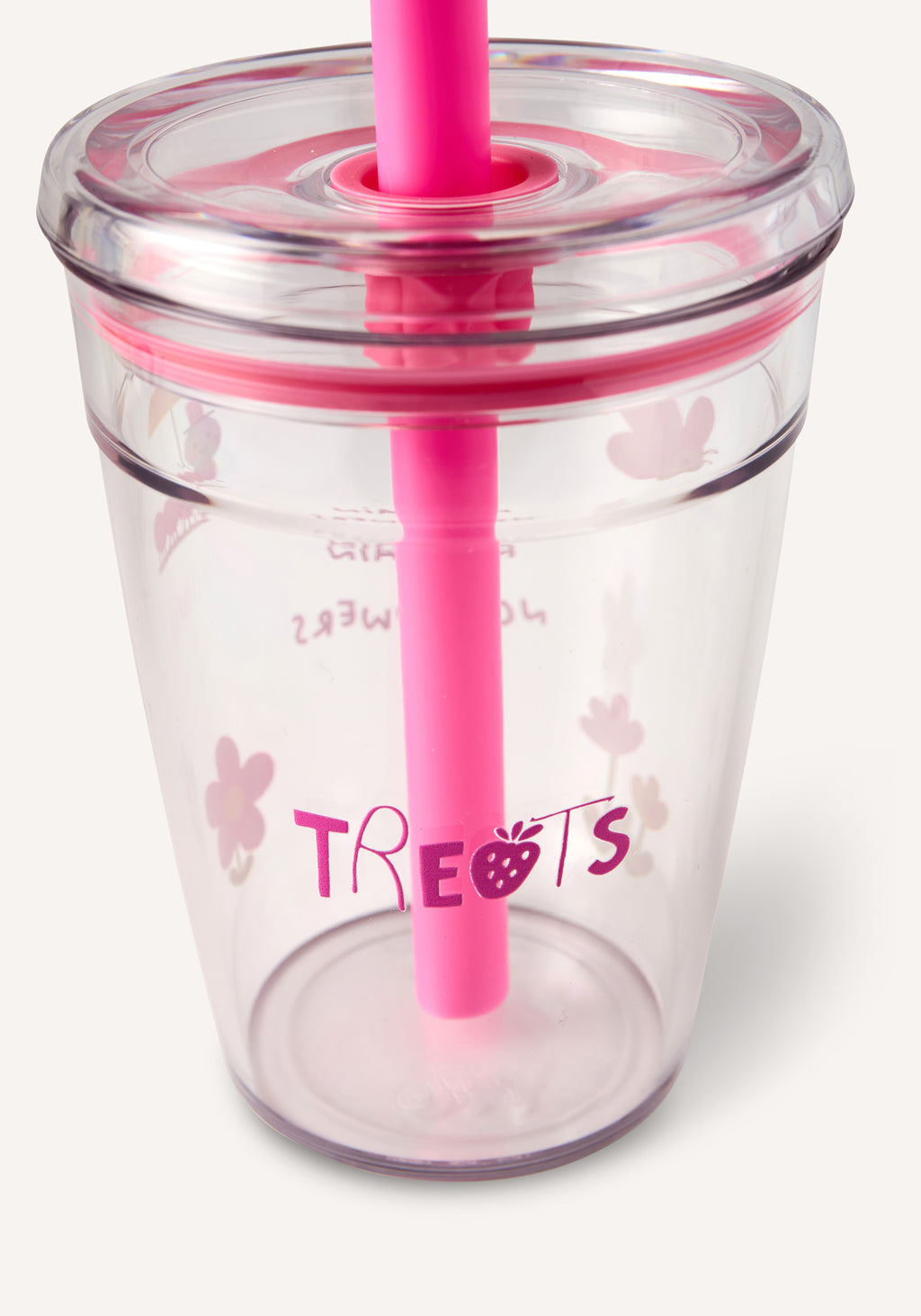 straw tumbler - pink