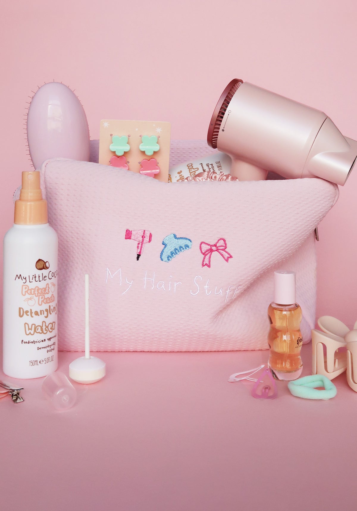 large waffle bag - pink