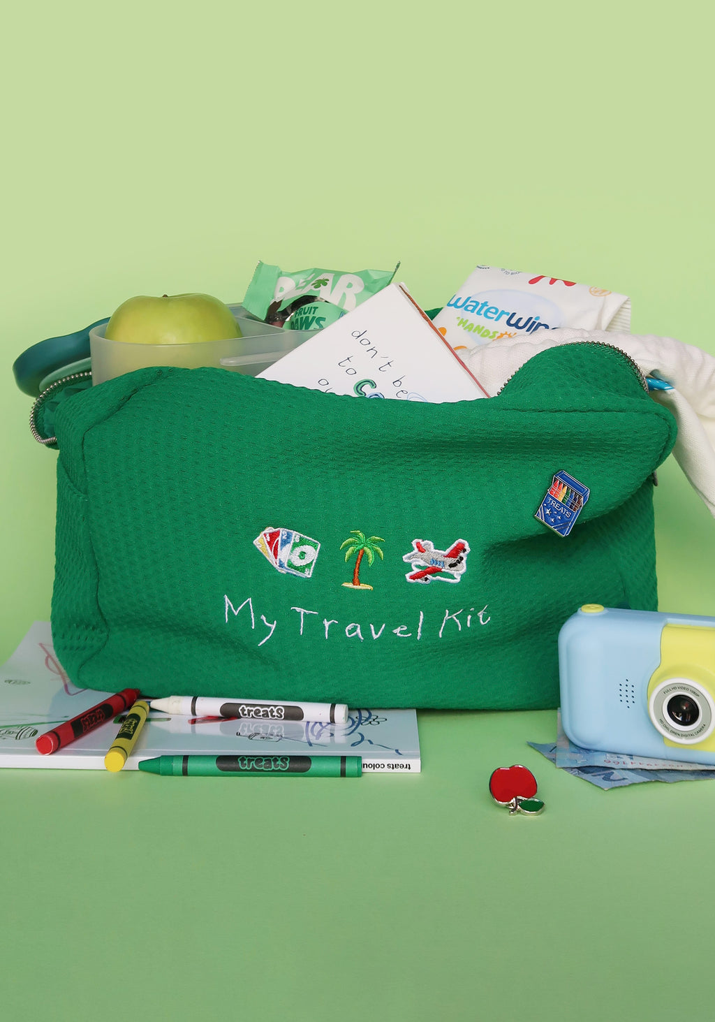 large waffle bag  - green