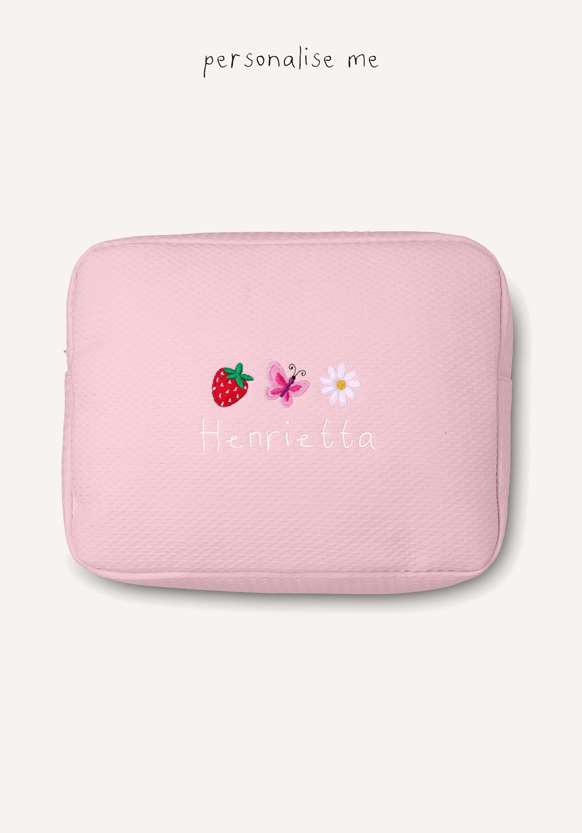 large waffle bag - pink