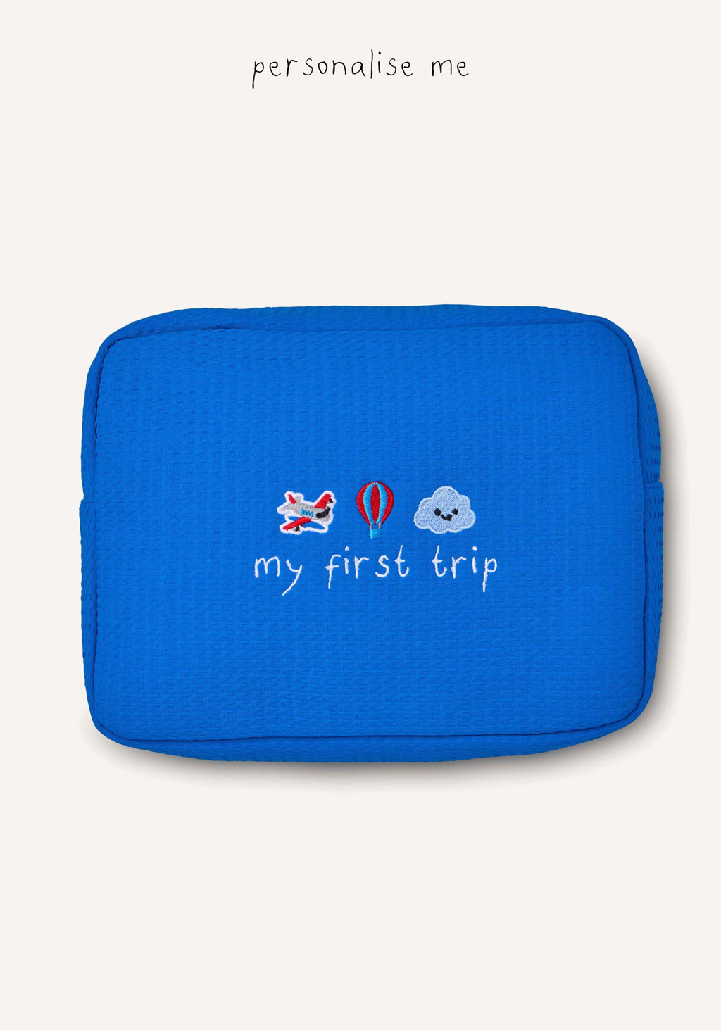 large waffle bag  - cobalt